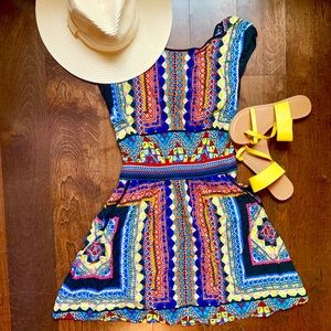 Warehouse Aztec Print Dress 👗 with Pockets!